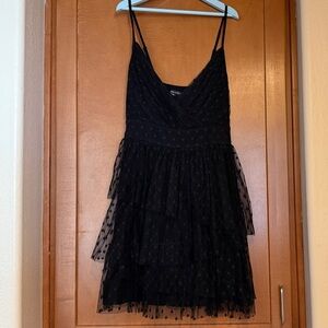 Elegant Abercrombie and Fitch Black Polka Dot Dress